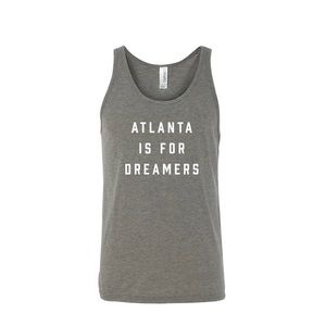 “Atlanta is for Dreamers” Graphic Racerback Tank Top - Heather Gray